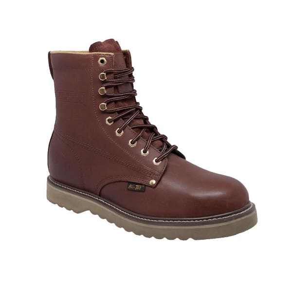 AdTec Men's Redwood 8'' Work Boots - Soft Toe - Redwood Size 9.5(W)