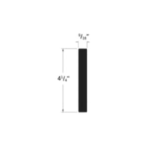 0.5 in. D x 4.25 in. W x 6 in. L PVC Baseboard Moulding Sample