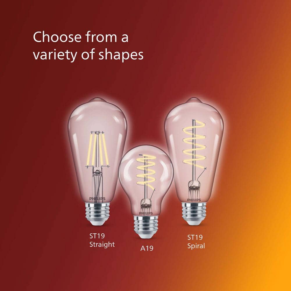 Clear Spiral Filament Dimmable Vintage LED Light Bulb