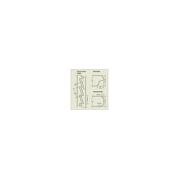 Frameport 18 in x 96 in Classic Louver/Louver Solid Wood Primed