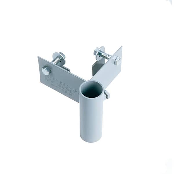 Tommy Docks Gray Polyester Powder Coated Steel Outside Corner Bracket for Dock Frames and Post Pipes in Boat Dock Systems