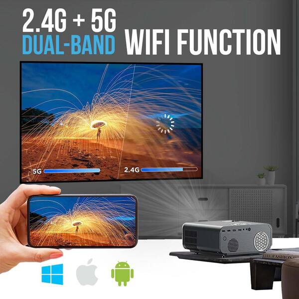 EKIEUDL C12 1920 x 1080 Full HD LCD Projector with 11000