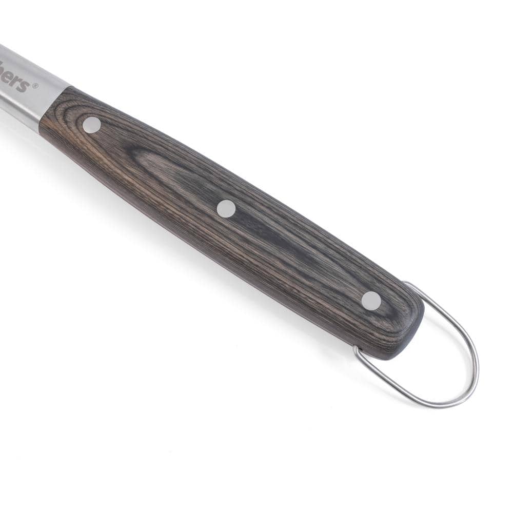 Silver Stainless Steel Spatula with Pakkawood Handle