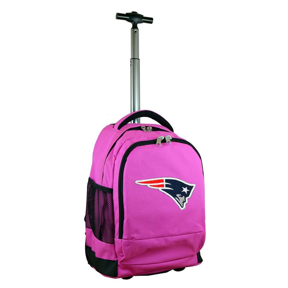 New England Patriots Premium Wheeled Backpack, Pink