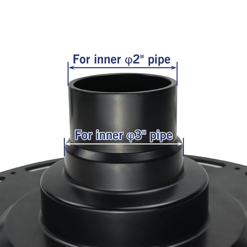 6" Square Brushed Stainless Steel Shower Drain with PVC Flange