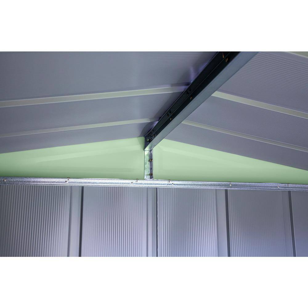 Sage Green 8' x 8' Steel Peak Roof Storage Shed Kit