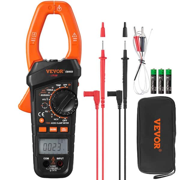 1000 Amp Digital Clamp Meter T-RMS 6000 Counts Clamp Multi-meter Tester for Home Industry Voltage Resistance Maintenance