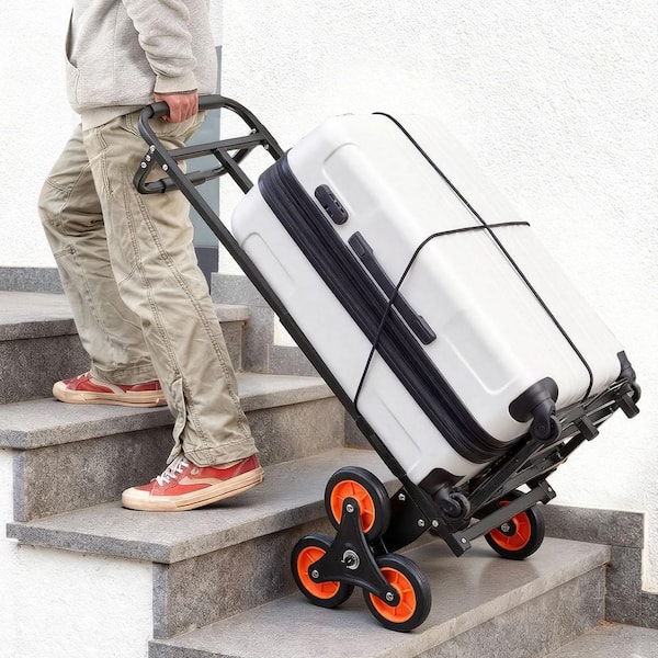Stair Climbing Cart, 460 lbs. Stair-Climbing Capacity, Heavy-Duty Folding Trolley, Telescoping Handle, Hand Truck