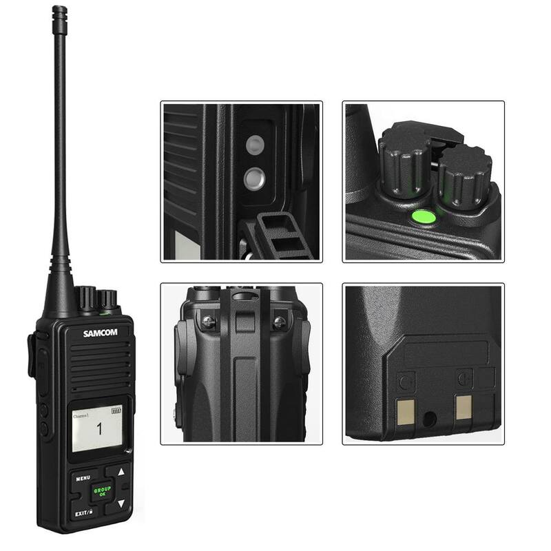 Programmable 5 Mile Range Rechargeable Waterproof Digital 2-Way Radio with Charger 6-Pack