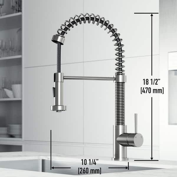 VIGO Edison Single Handle Pull-Down Sprayer Kitchen Faucet in