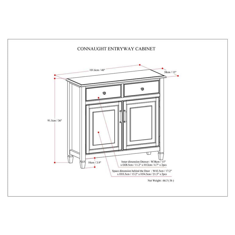 Fog Grey Solid Wood Entryway Storage Cabinet with Adjustable Shelving