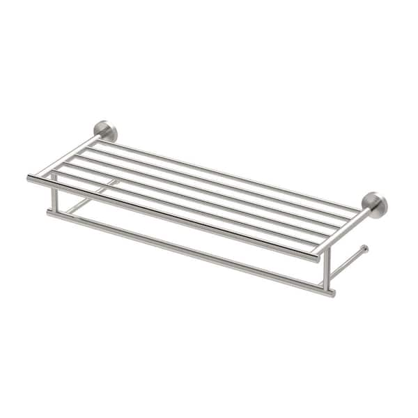 Gatco Glam 25.75 in. W Hotel Spa Rack in Satin Nickel