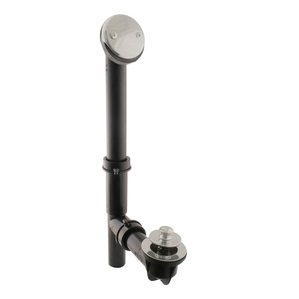 Westbrass D3311-F-20 1.38 in. Bath Drain with Grid and Screw - Stainless Steel