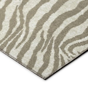 Safari Brown 1 ft. 8 in. x 2 ft. 6 in. Indoor/Outdoor Washable Indoor/Outdoor Washable Rug