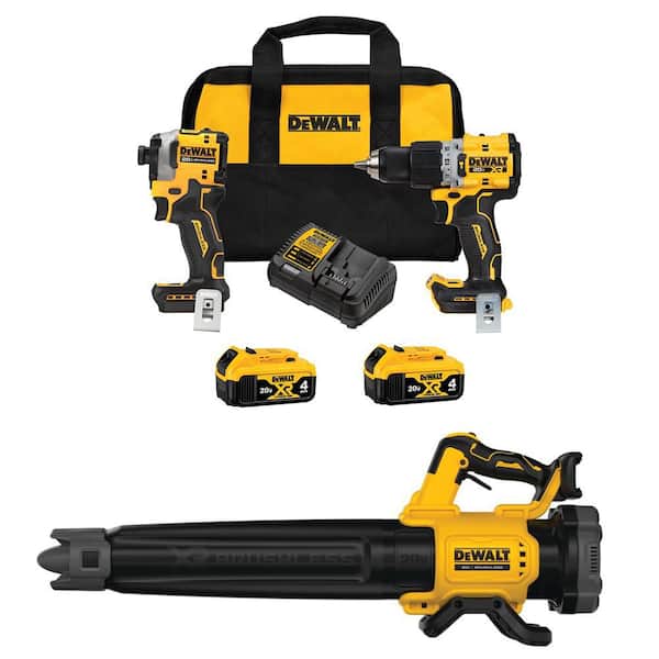 20V Max Lithium-Ion Cordless 3-Tool Combo Kit and Brushless Handheld Blower with (2) Flexvolt 6 Ah Batteries and Charger