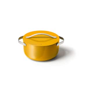 LEXI HOME 6 qt. Durable Cast Iron Dutch Oven Casserole Pot in Cream Enamel  LB5443 - The Home Depot