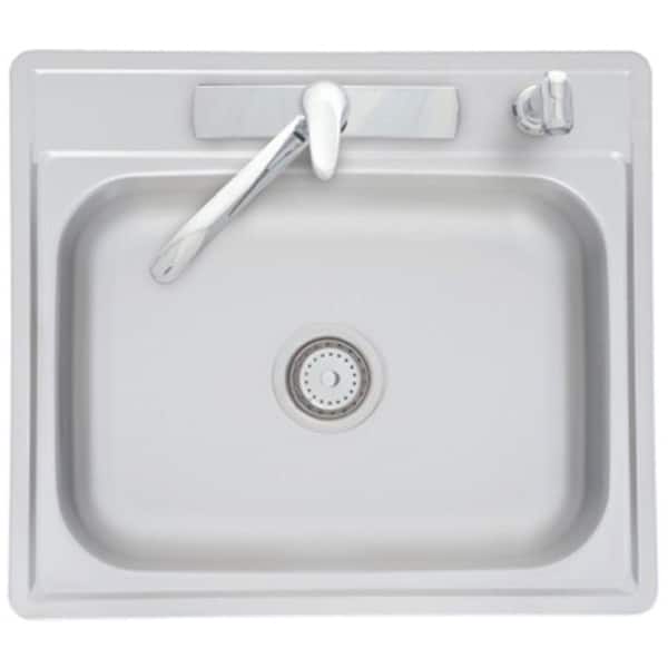 Franke Drop-In Stainless Steel 25x22x7 4-Hole Single Bowl Kitchen Sink