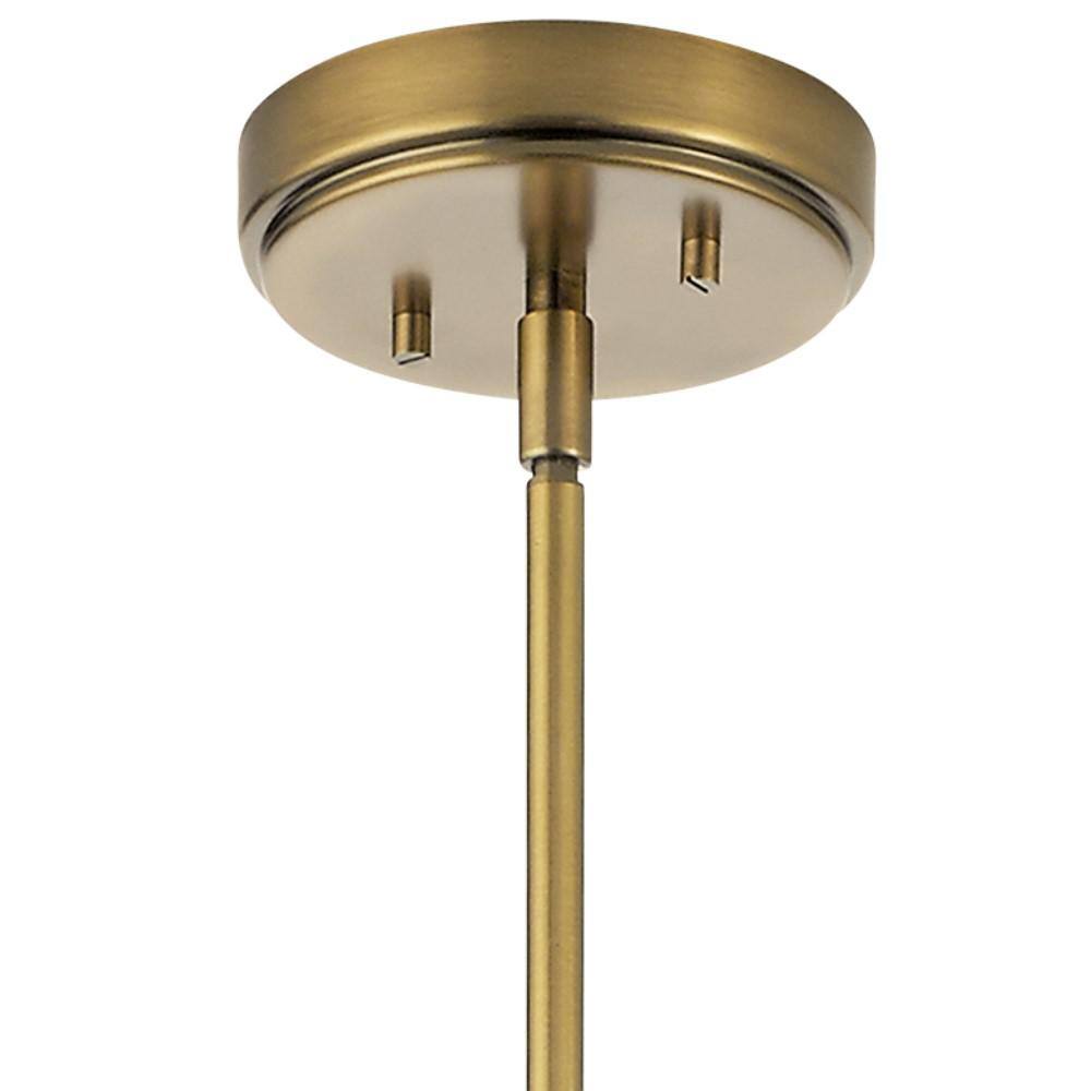Brushed Brass and Clear Glass 6-Light Sputnik Chandelier