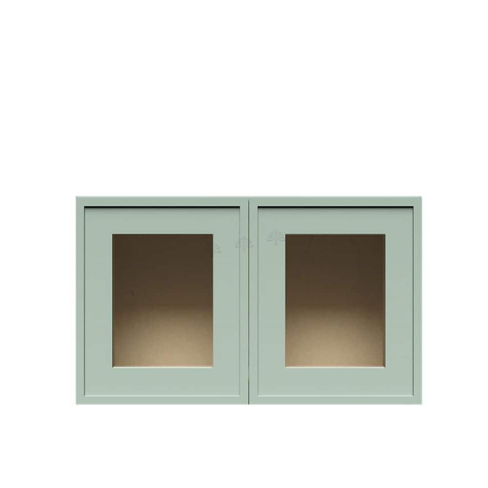 Slim Shaker Assembled 36 in. W x 15 in. H x 12 in. D Wall Kitchen Cabinet in Green price history on PriceWatchPro
