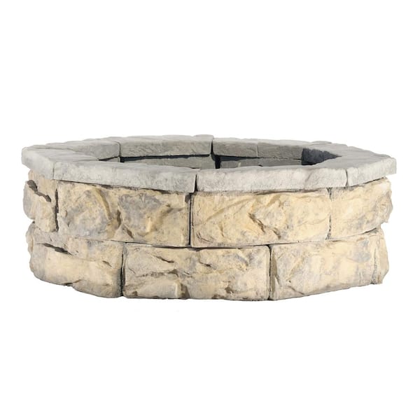 Natural Concrete Products Co 30 in. Fossill Limestone Fire Pit Kit
