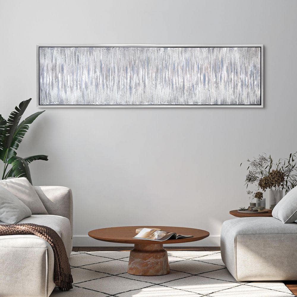 Empire Art Direct Gray Field Abstract Textured Metallic Hand