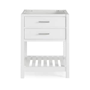 Harrison 24 in. W x 21 in. D x 34 in. H Bath Vanity Cabinet without Top in White