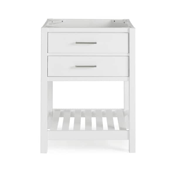 Alaterre Furniture Harrison 24 in. W x 21 in. D x 34 in. H Bath Vanity Cabinet without Top in White