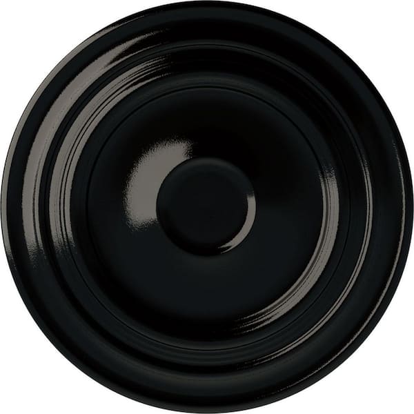 Ekena Millwork 32-5/8 in. x 1-1/2 in. Giana Urethane Ceiling Medallion (Fits Canopies up to 7-7/8 in.), Black Pearl