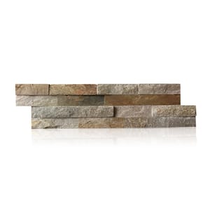 Golden Honey 6 x 24 in. Natural Stacked Stone Veneer Panel Siding Exterior/Interior Wall Tile (10-Boxes/64.17 sq. ft.)