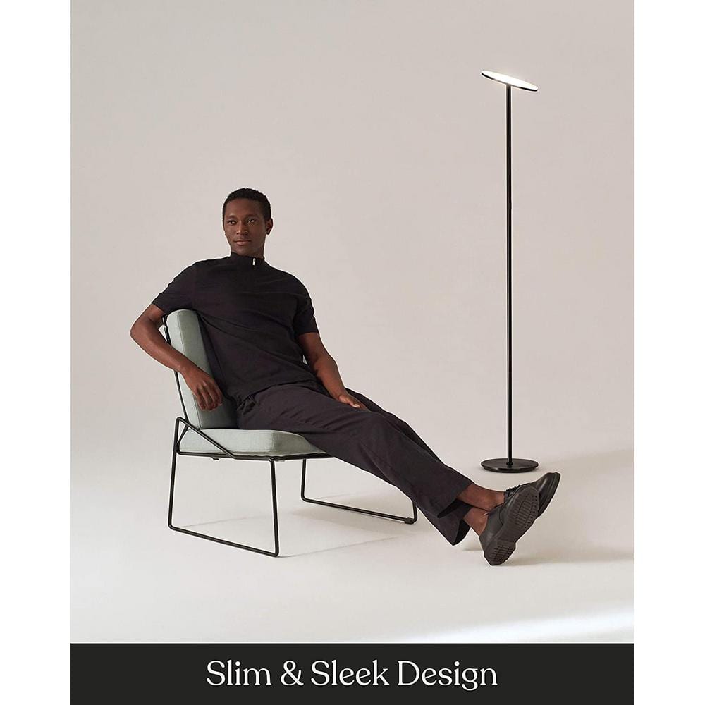 Sky 63" Gunmetal Black Adjustable LED Torchiere Floor Lamp