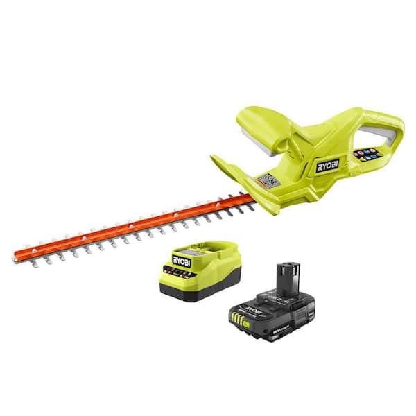 RYOBI ONE+ 18V 18 in. Cordless Battery Hedge Trimmer with 2.0 Ah
