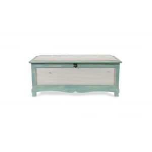 Julia Green Storage and Upholstered Bench Box ( 15.5 x 36.5 x 17 )