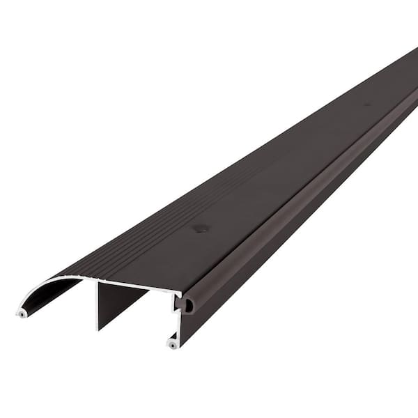 M-D Building Products 3-3/8 in. x 1 in. x 36 in. Bronze Aluminum and Vinyl High-Profile Outswing Door Threshold