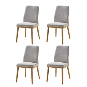 Manuel Mid-century Modern Upholstered Dining Chair Set of 4-GREY