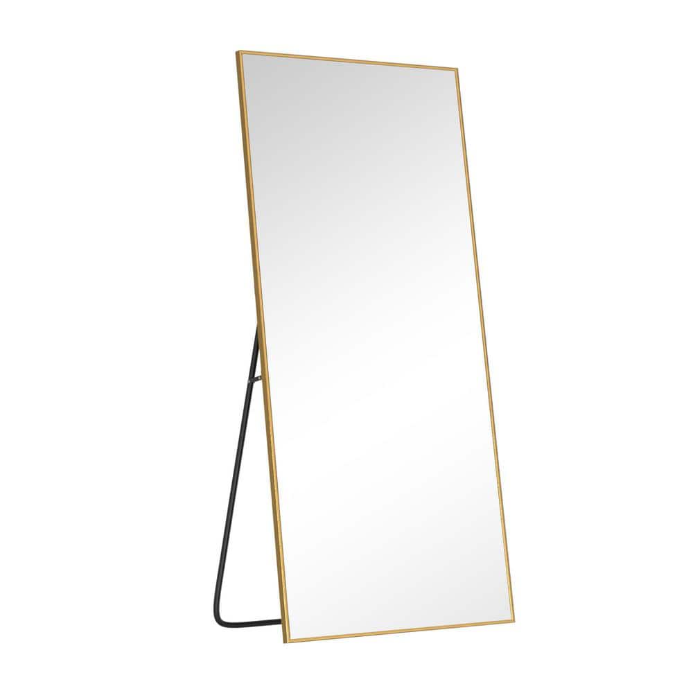 Gold 27 in. W x 63 in. H Aluminum Alloy Fine-Edged Right-Angle Rectangular 
