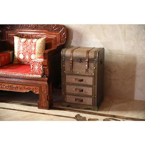 Decorative Wooden Storage Chest with 3 Drawers