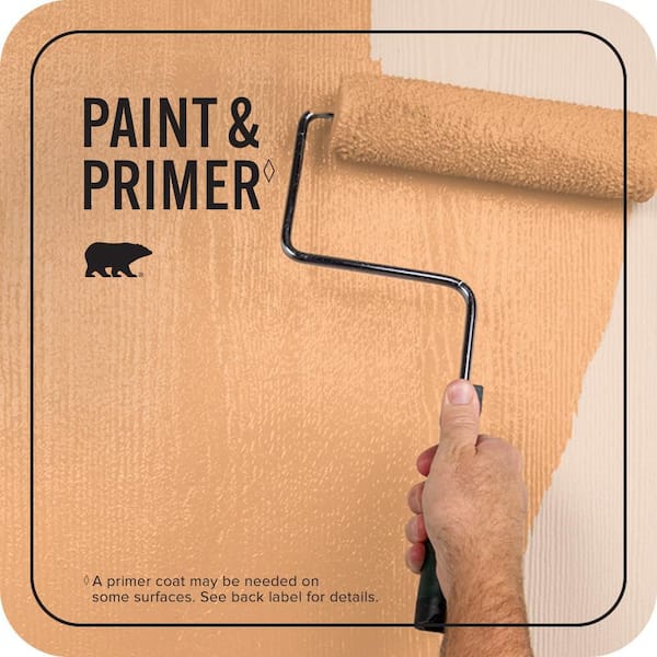 ピーチ 5 BEHR PREMIUM PLUS 1 qt. #P220-5 Fuzzy Peach Satin Enamel
