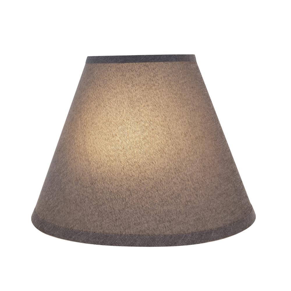 Gray Textured Fabric Empire Lamp Shade, 14" Wide