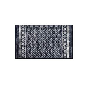 Bibury Blue 1 ft. 8 in. x 2 ft. 10 in. Machine Washable Area Rug