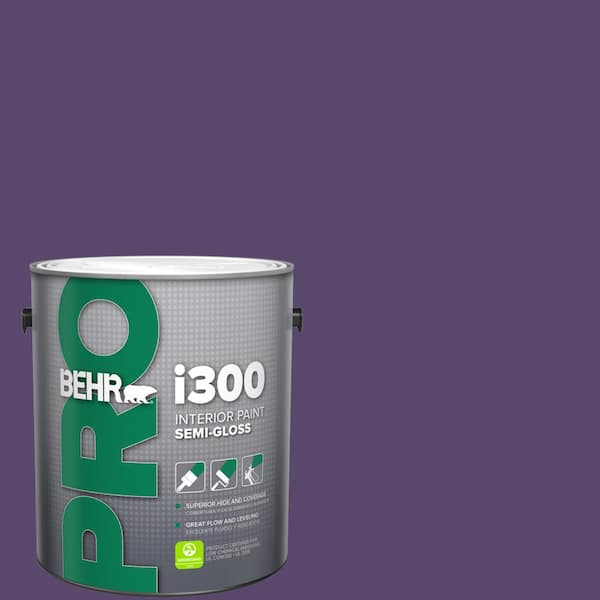 BEHR PRO 1 gal. #P570-7 Proper Purple Semi-Gloss Interior Paint