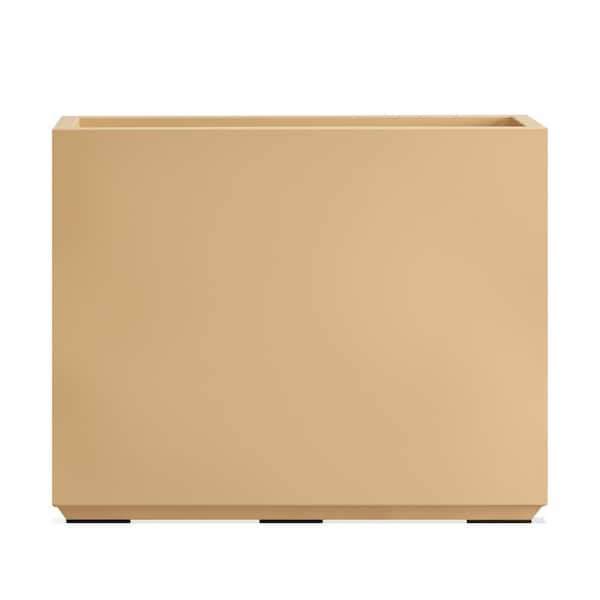 EDYO LIVING 24.02 in. H x 30 in. W x 9.84 in. D Long Box Metal Rectangular Planter in Coral Peach