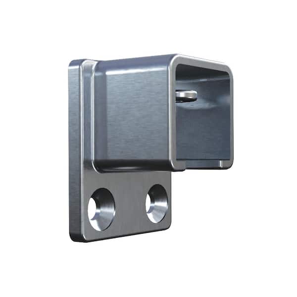 Mountain View 2 in. H x 2 in. W Glass Deck Railing Brushed Stainless Steel End Bracket