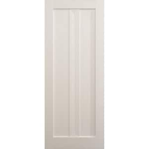 30 in. x 96 in. Painted White Oak Color Solid Wood Interior Door Slab With Hardware