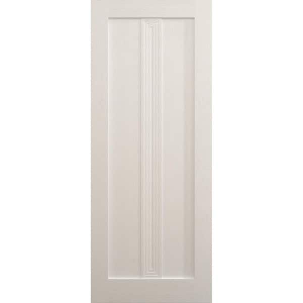 30 in. x 96 in. Painted White Oak Color Solid Wood Interior Door Slab With Hardware