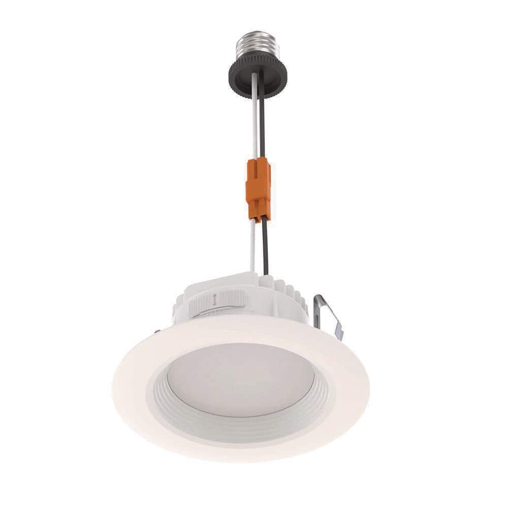 Matte White 4-Inch LED Downlight Trim Kit, 6-Pack