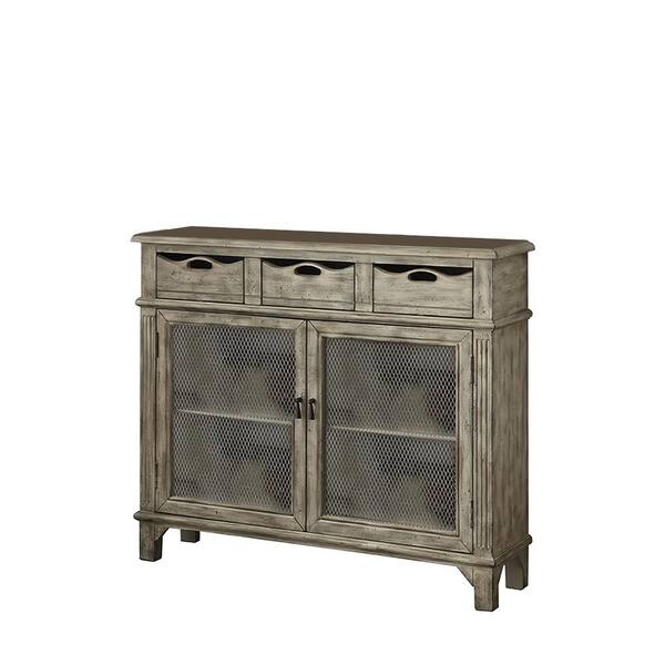 Acme Furniture Vernon 42 in. Weathered Gray Standard Rectangle Wood Console Table