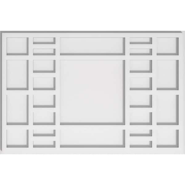 Ekena Millwork 1 in. P X 24 in. W X 16 in. H Beaux Architectural Grade PVC Contemporary Ceiling Medallion