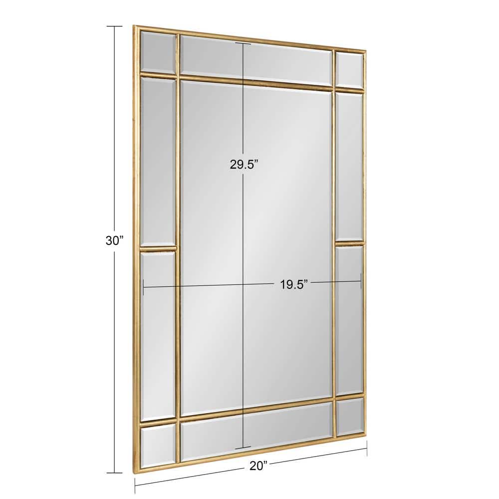 Gold Rectangular Full Length Wood Vanity Mirror