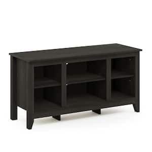 Jensen 48 in. Espresso Particle Board TV Stand Fits TVs Up to 55 in. with Cable Management