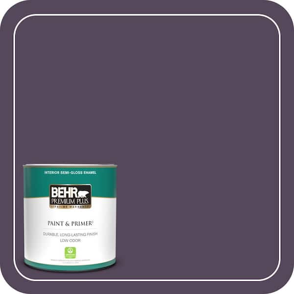 BEHR PREMIUM PLUS 1 qt. #PPU17-01 Mata Hari Semi-Gloss Enamel Low Odor Interior Paint & Primer